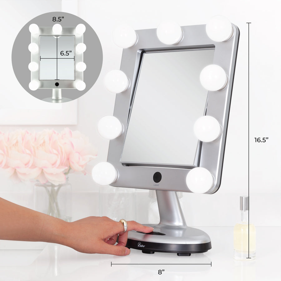 Zadro Melrose LED Makeup Mirrors w/ Magnification & Bluetooth Speaker