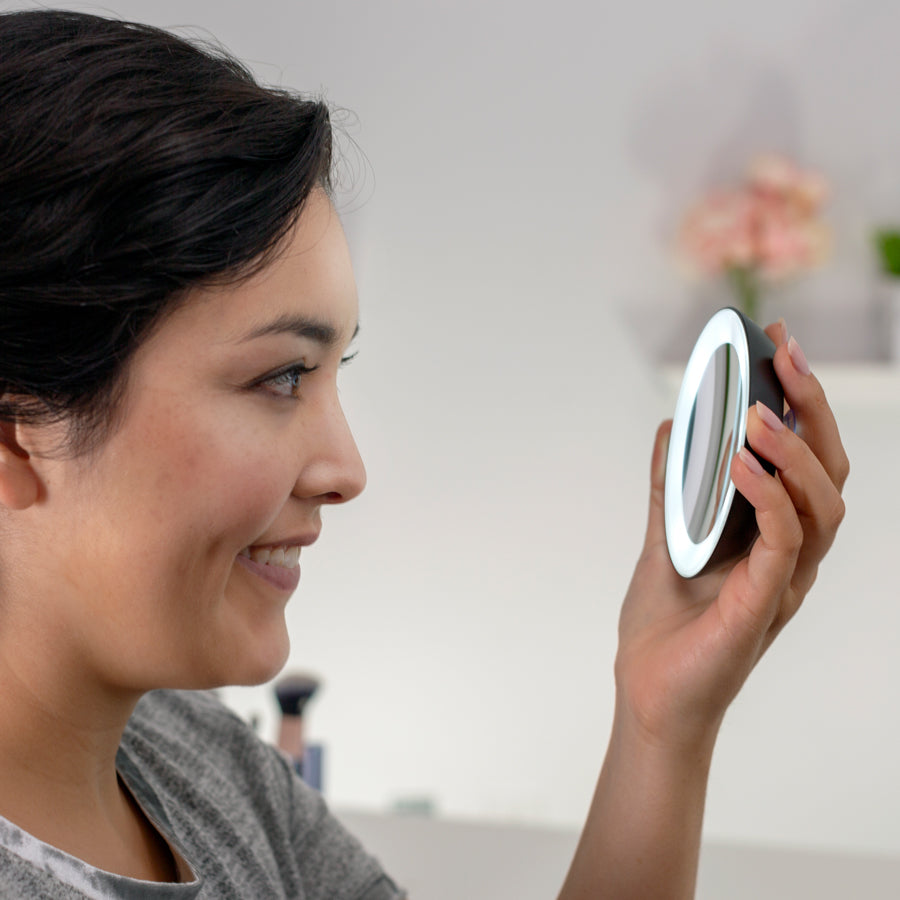 Zadro LED Lighted Compact Mirrors w/ Magnification & Suction Cup Mount