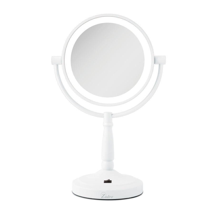 Zadro 9-Inch Two-Sided Swivel Vanity Mirror - 10x & 1x Magnification, Oil-Rubbed Bronze Finish