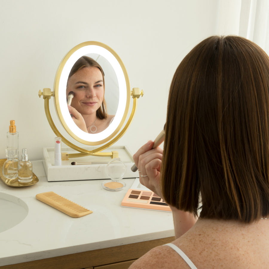 Zadro Brooklyn Oval LED Makeup Mirrors w/ Magnification