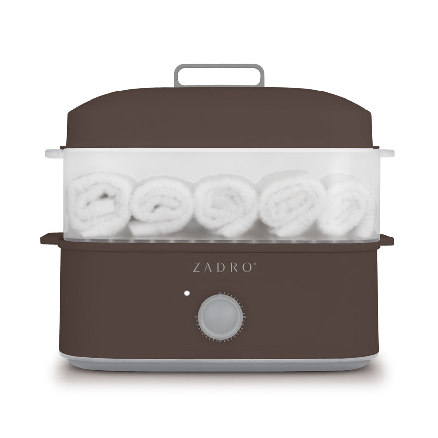 Zadro Towel Steamer with Tongs 8L Steam Tray 1.7L Tank Up to 12