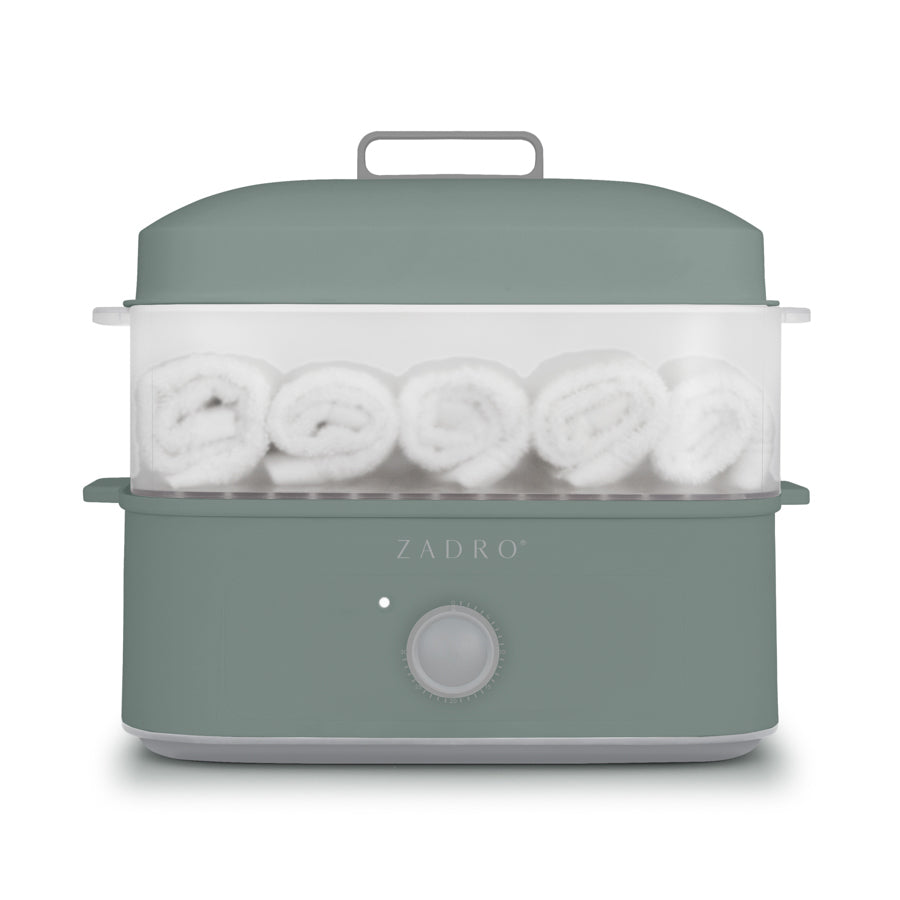 Zadro Towel Steamer with Tongs 8L Steam Tray 1.7L Tank Up to 12