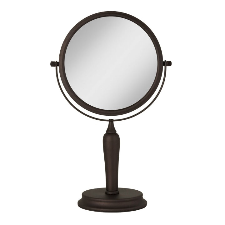 Zadro VANE190915 705004421355 product photo front view, anaheim makeup mirror with magnification in front of a white background