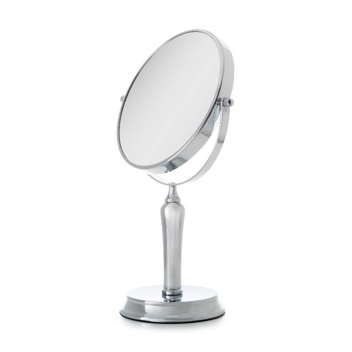Zadro VANE35 705004421324 product photo side view, anaheim makeup mirror with magnification in front of a white background