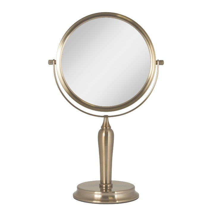 Zadro VANE872C5 705004421348 product photo front view, anaheim makeup mirror with magnification in front of a white background