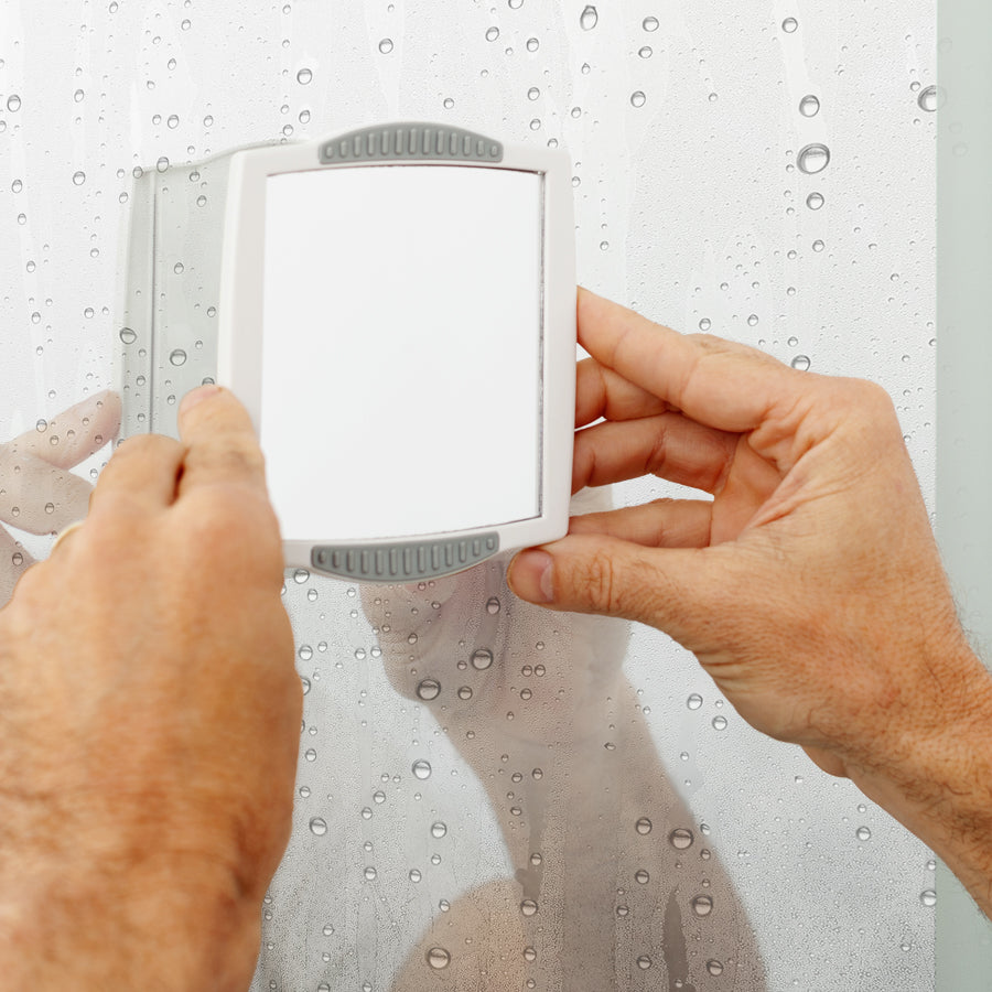 Zadro Fogless Clip-On Shower Mirror with Suction Cup Wall Mount