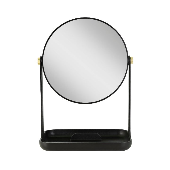 Zadro ZBVT2000 705004423410 product photo front view, back-to-school makeup mirror with accessory tray & phone holder in front of a white background