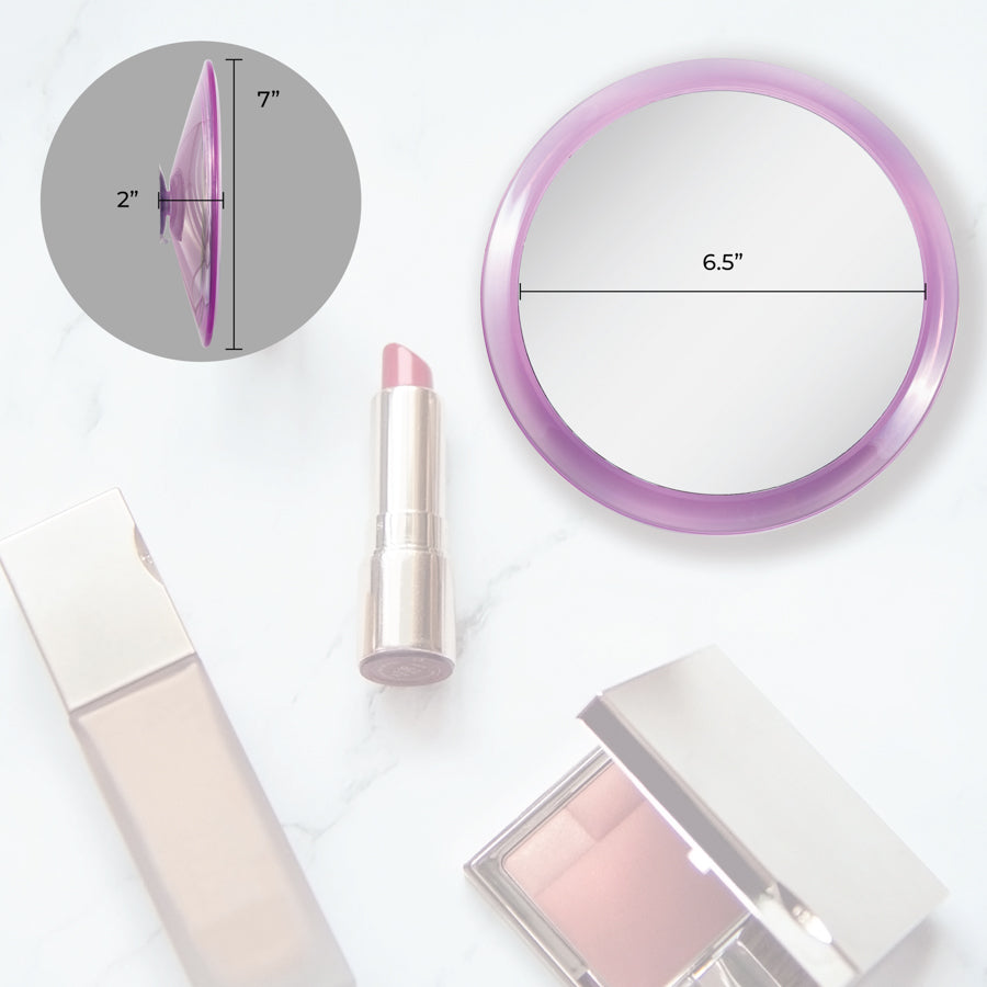 Zadro Travel Shower Mirrors w/ Magnification & Suction Cup Wall Mount