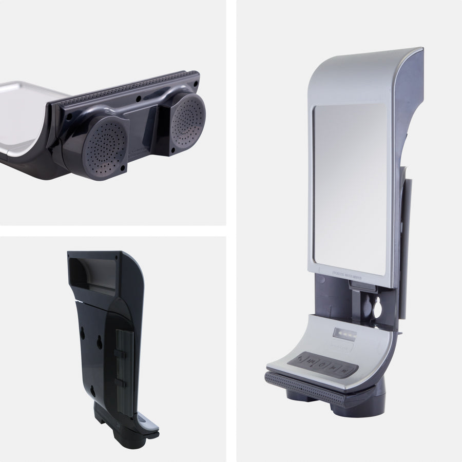 Zadro Fogless Lighted Shower Mirrors w/ Wall Mount & Bluetooth Speaker