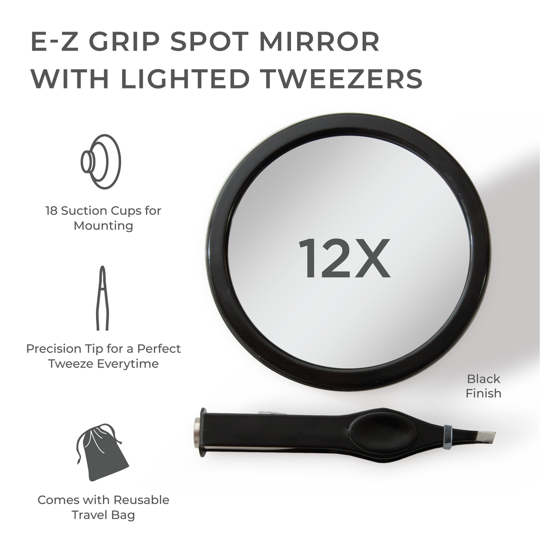 EZ-Grip Spot Mirror & Lighted Tweezers Travel Pack