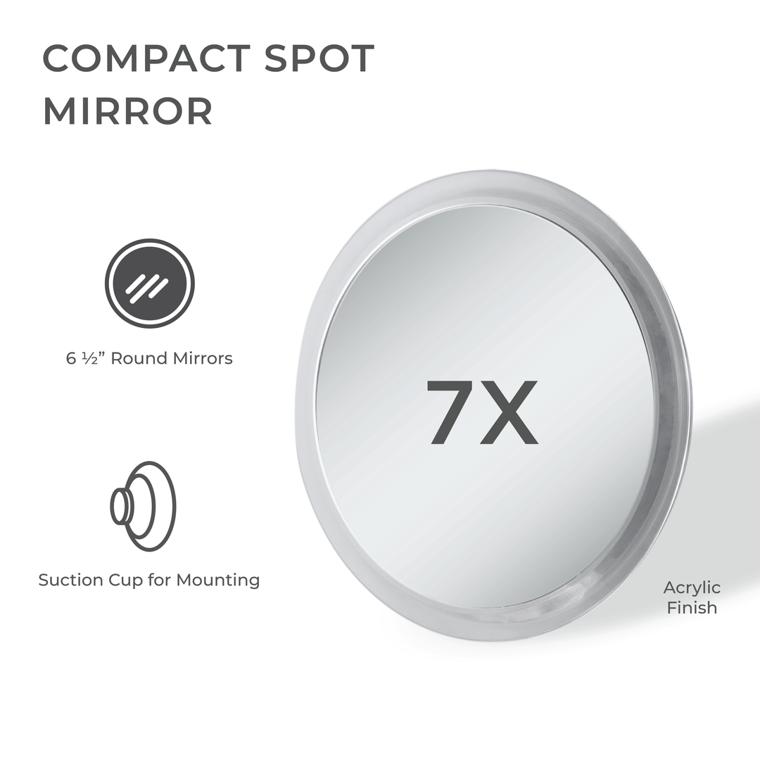 Travel Mirror with Magnification & Suction Cup