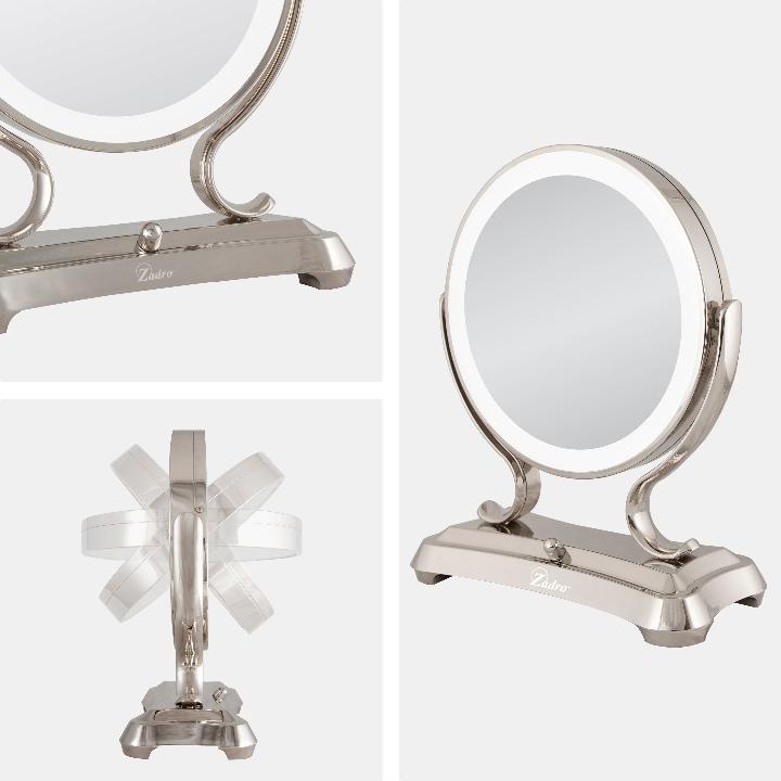 Zadro Glamour Fluorescent Lighted Makeup Mirrors with Magnifications