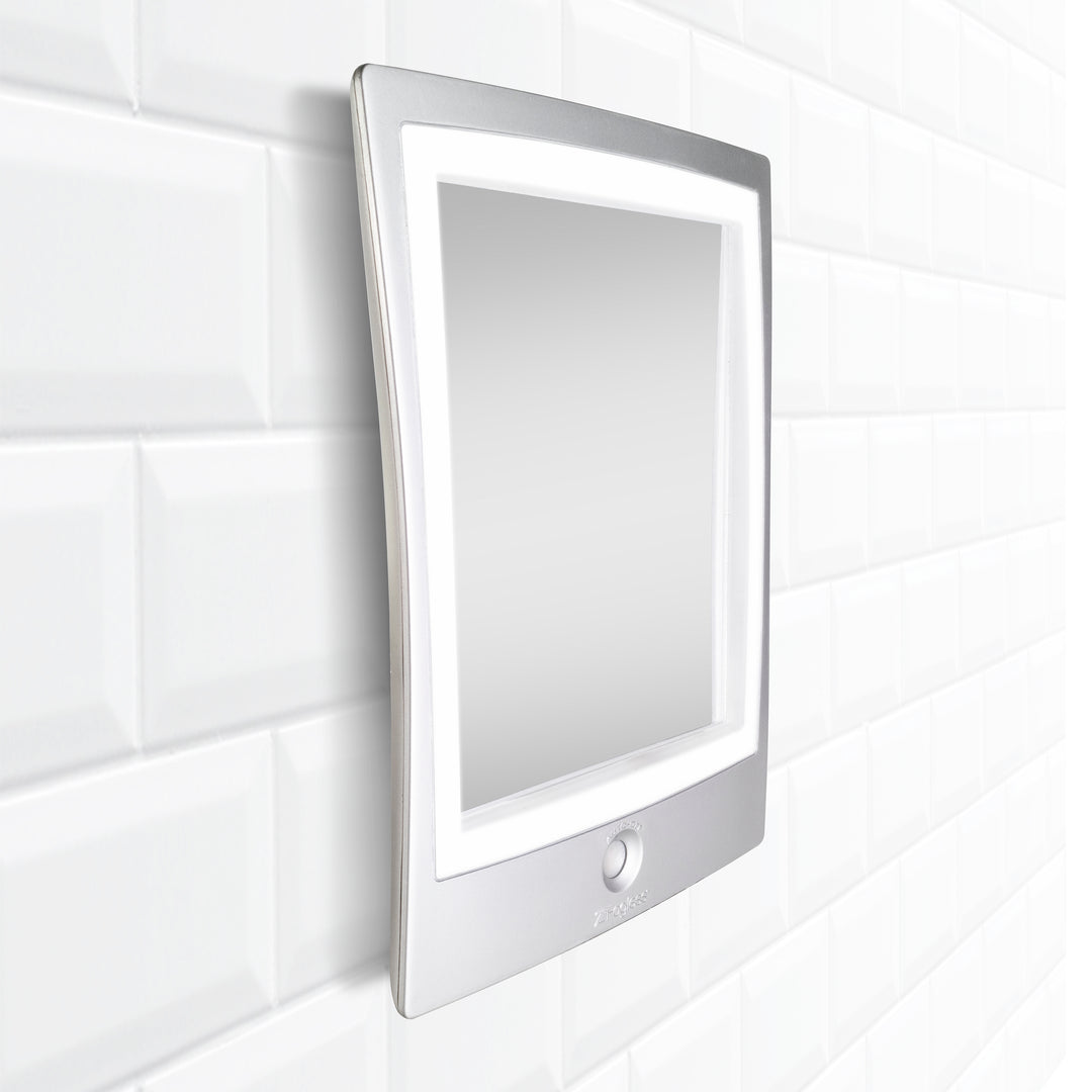 Fogless Lighted Shower Mirror with Mount & Rechargeable
