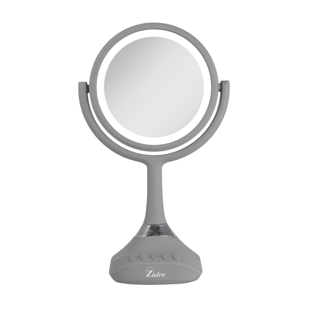 Lighted Makeup Mirror with Magnification, Bluetooth & USB