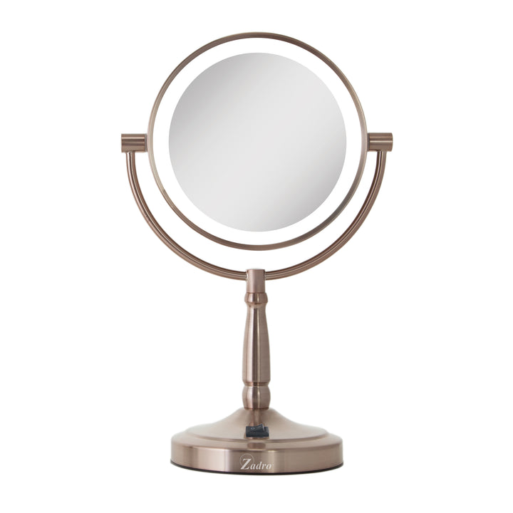 Lighted Makeup Mirror with Magnification & Cordless