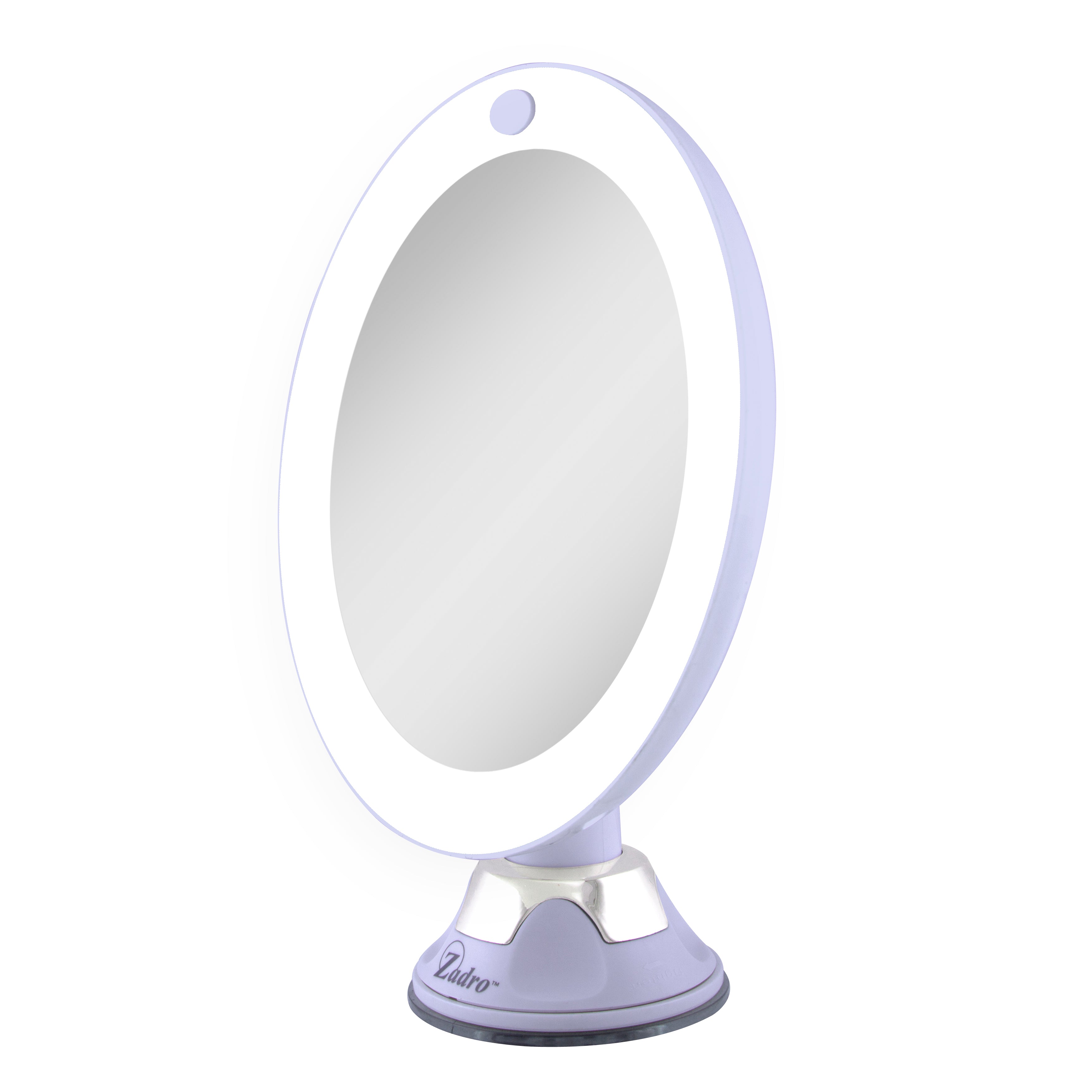 Lighted Wall Mounted Makeup Mirror with Magnification & Suction Cup