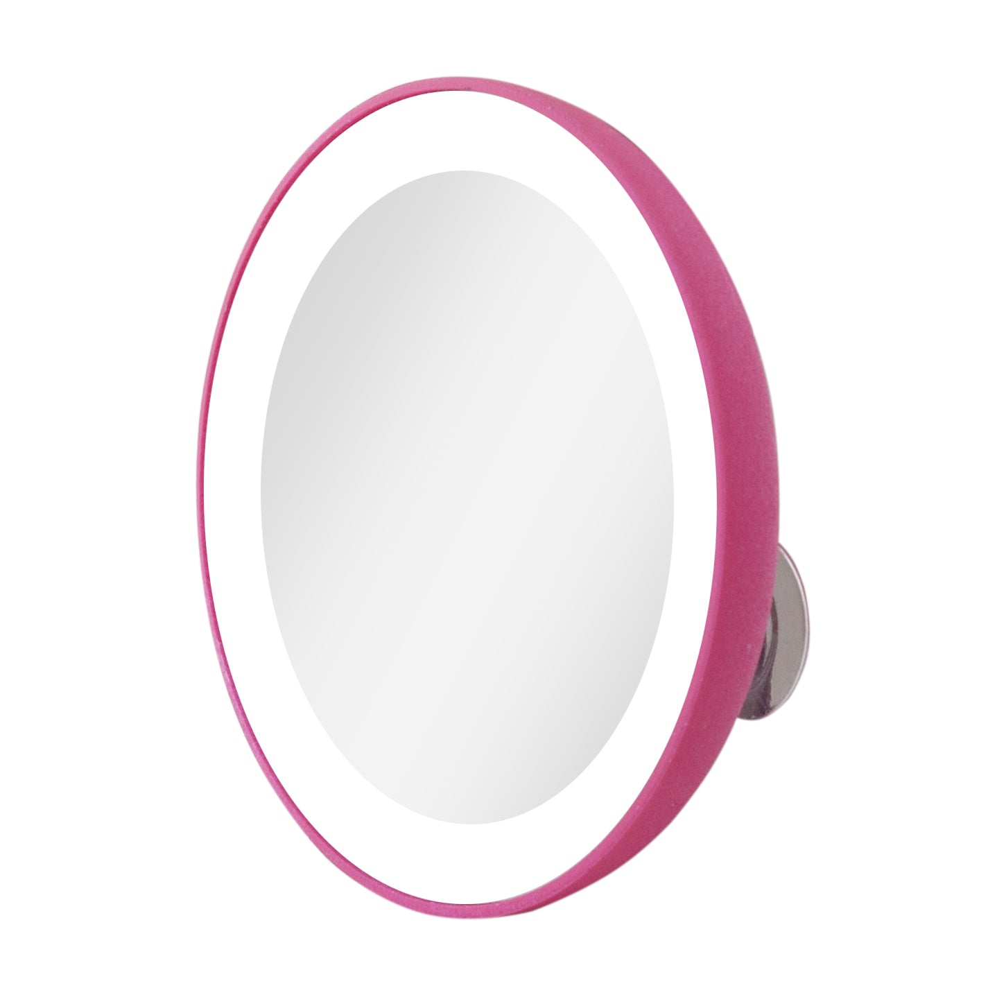 Lighted Compact Mirror with Magnification & Suction Cup