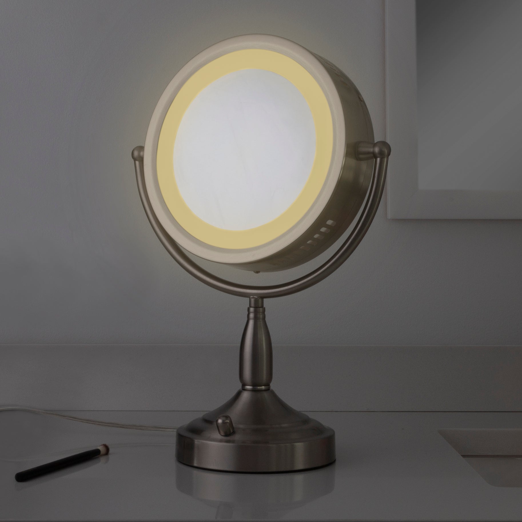 Zadro Fluorescent Lighted Makeup Mirrors with Magnification  Dimmable