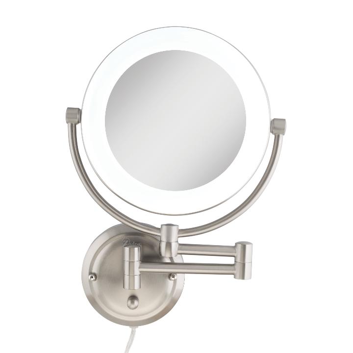 Zadro Fluorescent Bulb Magnified Mirror Wall Mounted wit Extension Arm
