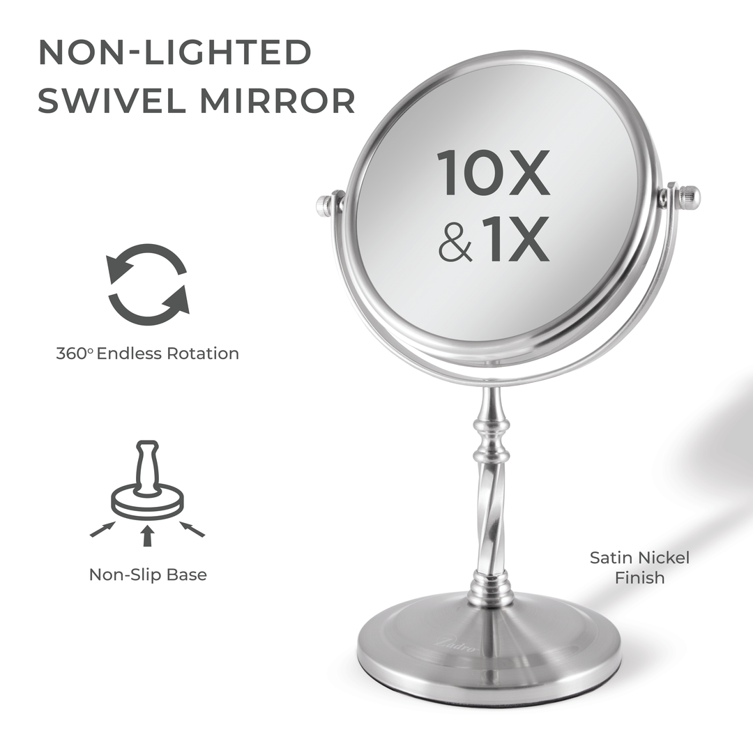 Makeup Mirror with Magnification & Swivel Head