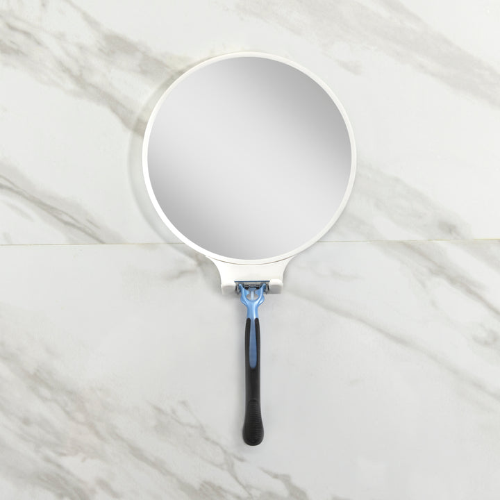 Fogless Shaving Mirror with Magnification & Razor Holder