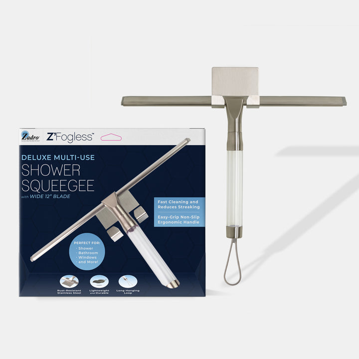 Shower Squeegee with Silicone Blade & Wall Mounting Bracket