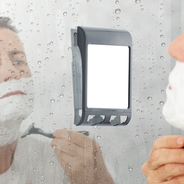 Fogless Shower Mirror with Razor Holder & Squeegee